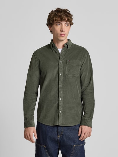 Tommy Jeans Regular Fit Freizeithemd aus reiner Baumwolle Dunkelgruen 4