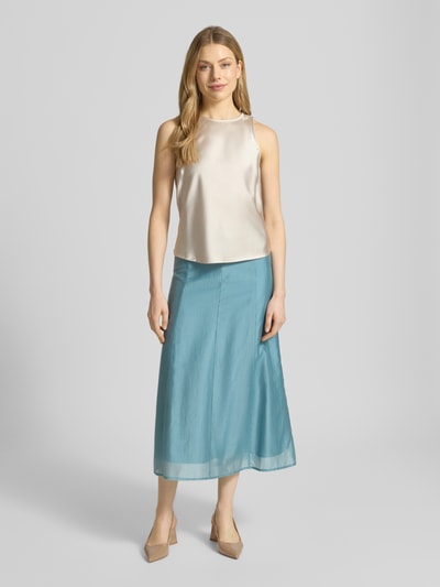 Calvin Klein Womenswear Ausgestellter Midi-Rock aus Lyocell-Mix Helltuerkis 1