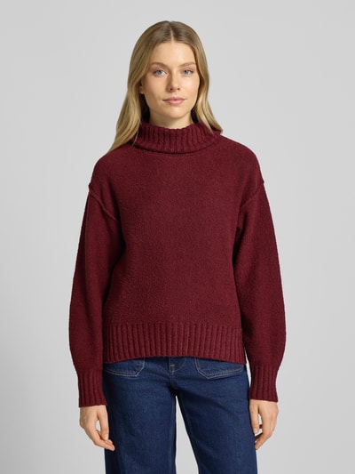 s.Oliver RED LABEL Regular Fit Rollkragenpullover aus Baumwoll-Mix Bordeaux 4