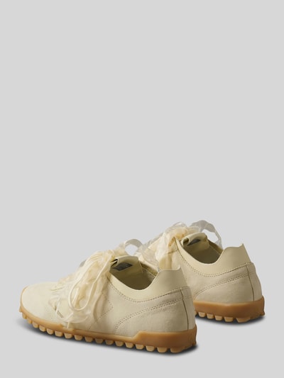 CK Calvin Klein Sneaker aus Veloursleder mit zwei Schnürsenkeln Beige 2