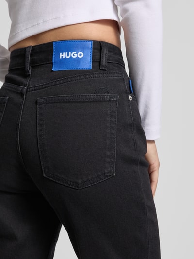 Hugo Blue Jeansy o kroju tapered fit z 5 kieszeniami model ‘Noe’ Czarny 3