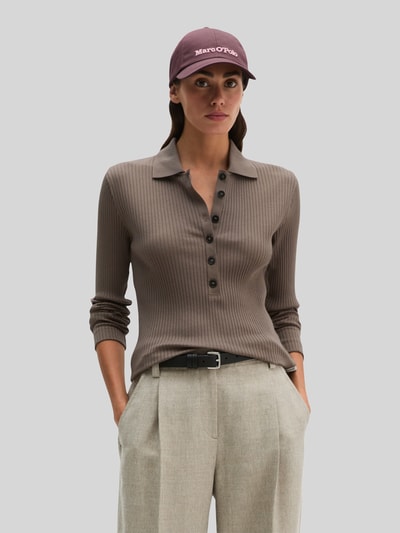 Marc O'Polo Slim Fit Pullover aus Baumwoll-Modal-Mix Taupe 4