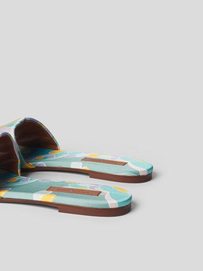 Emilio Pucci Slides mit Allover-Muster Hellgruen 3