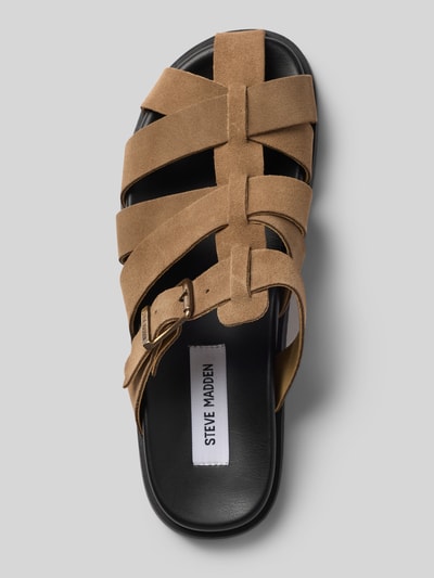 Steve Madden Clogs aus Leder mit Dornschließe Modell 'Mamba' Taupe 3