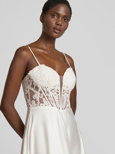 Mascara Bruidsjurk met hartvormige hals Wit - 3