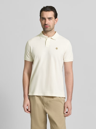 MCNEAL Slim Fit Poloshirt mit Logo-Stitching Ecru 4