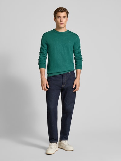 Tom Tailor Regular fit pullover van puur katoen Smaragdgroen - 1