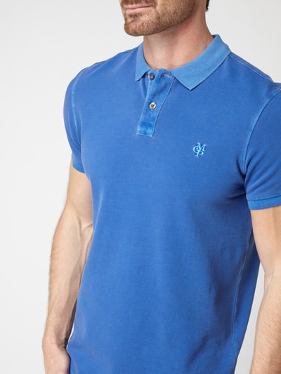 Marc O'Polo Poloshirt met geborduurd logo Oceaanblauw - 3