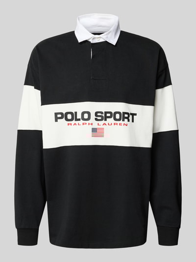 Polo Ralph Lauren Sweatshirt mit Polokragen und Label-Print Black 2
