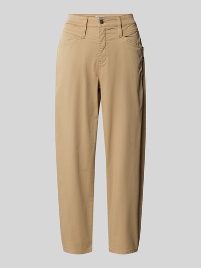 Productfoto, straight fit dames broek van MAC, model 'Bora', katoenmix, ritssluitingdetail, steek- en achterzakken, knoop- en ritssluiting, bandwijdte maat 36: 39 cm, binnenbeenlengte maat 36: 69 cm
