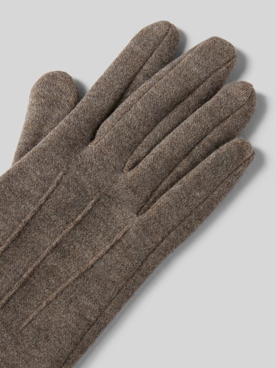 EEM Regular Fit Handschuhe mit Knopfverschluss Taupe 3