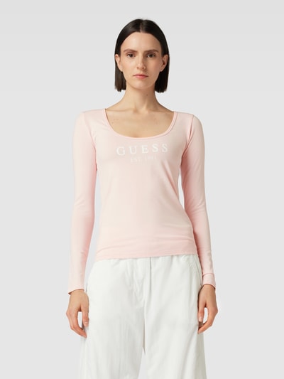 Guess Longsleeve mit Label-Print Modell 'CARRIE'
 Rosa 4