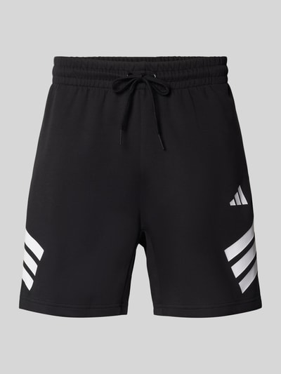 Produktfoto, Regular Fit Sport-Shorts mit Logo-Print von adidas Training, efekt: jednolity kolor, krój regular fit, nadruk z logo, tunel, elastyczny ściągacz, boczne wpuszczane kieszenie