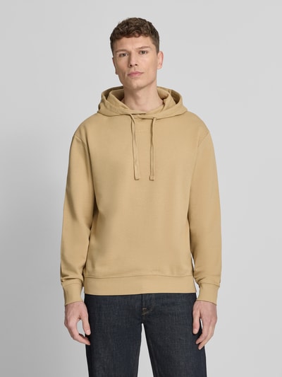 HUGO relaxed fit hoodie van puur katoen model 'DAPO' Zand - 4