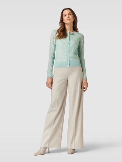 Max Mara Studio Gebreid jack met knoopsluiting, model 'QUIETE' Mintgroen - 1