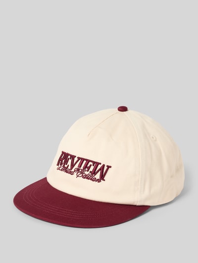 REVIEW Czapka z wyhaftowanym logo Écru 1