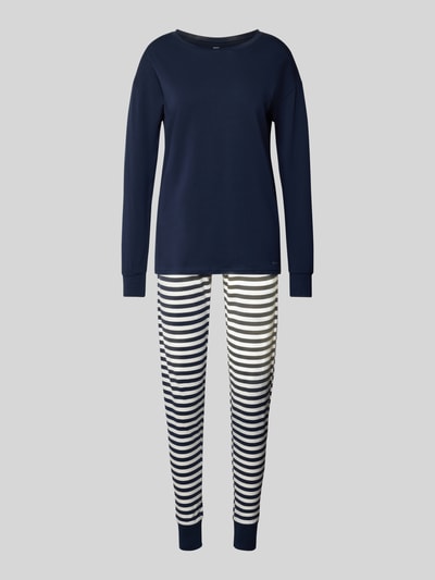 Skiny Regular Fit Pyjama in langärmeligem Design Dunkelblau 1