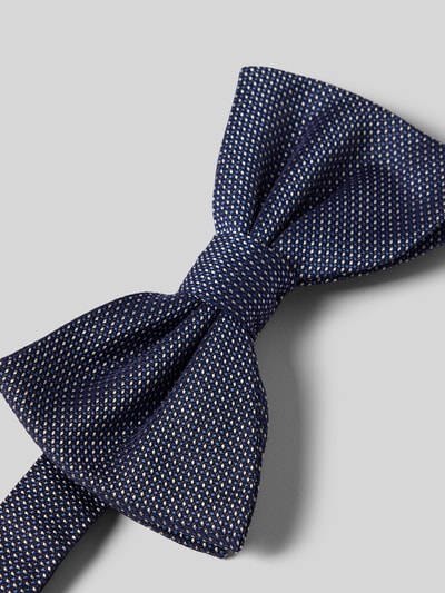 Produktfoto, Fliege aus reiner Seide Modell 'BOW TIE' von HUGO in Dunkelblau mit Optik:Allover-Muster, Strukturmuster, Material: reine Seide