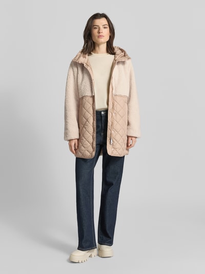 WHITE LABEL Gewatteerd jack met fleece en steekzakken Ecru - 1