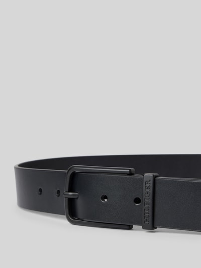 Tommy Hilfiger Riem van leer met doornsluiting, model 'CLASSIC' Zwart - 2