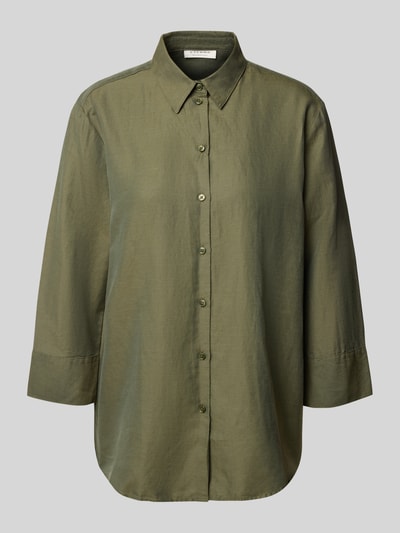 ETERNA Bluzka koszulowa z listwą guzikową Khaki 2