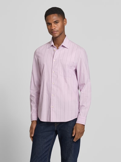 Marc O'Polo Shaped Fit Freizeithemd aus Baumwoll-Mix Rosa 4