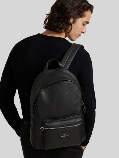 Polo Ralph Lauren Rucksack aus echtem Rindsleder Black 1