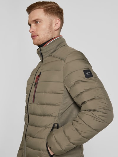 Tom Tailor Regular Fit Steppjacke mit Stehkragen Khaki 3