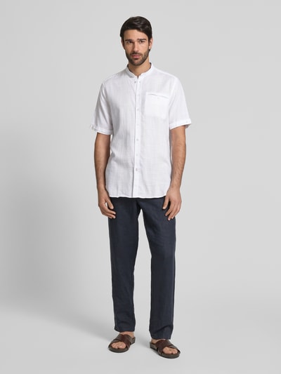 Christian Berg Men Freizeithemd mit Knopfleiste Weiss 1