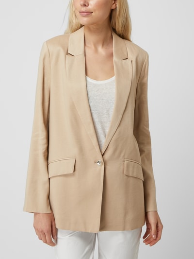 s.Oliver BLACK LABEL Blazer van linnenmix Beige - 4