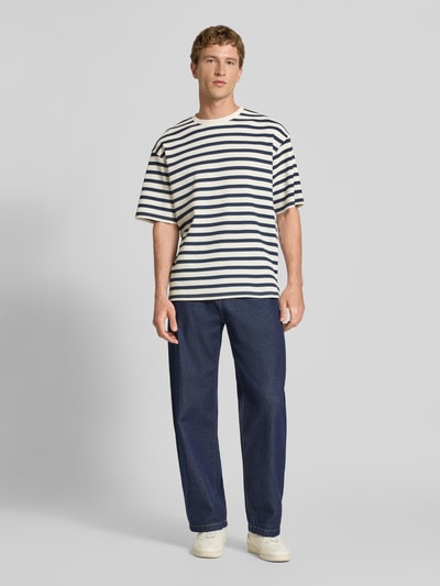 Redefined Rebel Oversized T-Shirt mit Rundhalsausschnitt Modell 'Gael' Marine 1