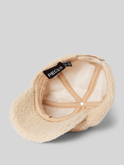 Pieces Cap mit Teddyfell Modell 'NETTY' Ecru 2