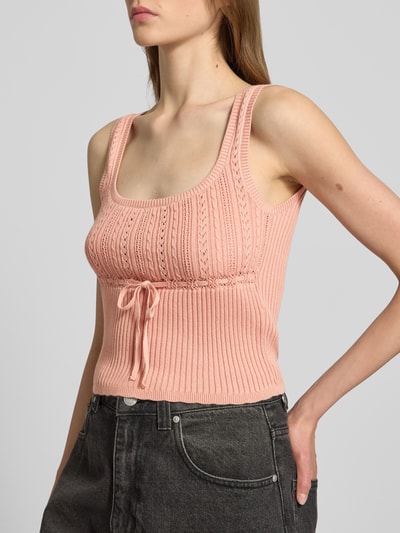 REVIEW Tanktop mit Square-Neck-Ausschnitt Altrosa 3
