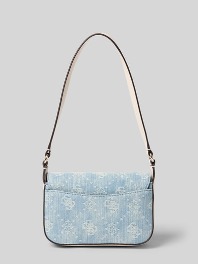 Produktfoto, Shoulder Bag mit Logo-Detail Modell 'Ruby' von GUESS, Tkanina stylizowana na denim, detal z logo, Szerokość w rozmiarze 1: 21 cm, Długość w rozmiarze 1: 14 cm, Głębokość w rozmiarze 1: 6 cm, długość paska na ramię w rozmiarze 1: 60 cm