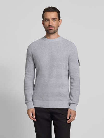 Tom Tailor Denim Regular Fit Pullover aus reiner Baumwolle Hellgrau Melange 4