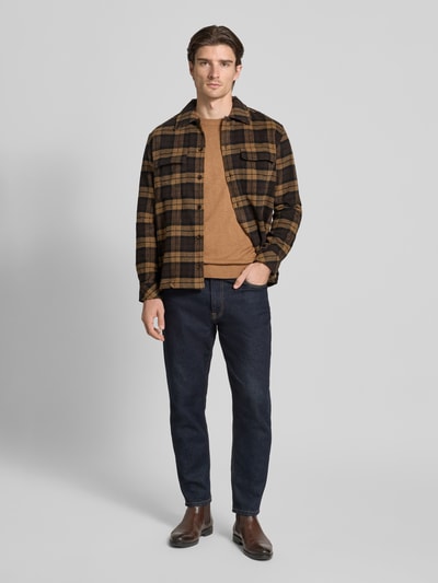 Samsøe Samsøe Hemdjacke mit Knopfleiste Dunkelbraun 1