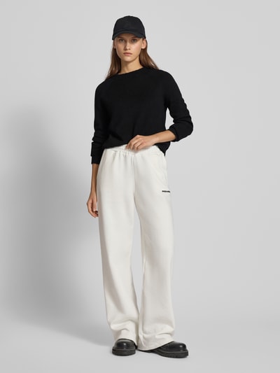 Pieces Regular fit coltrui met raglanmouwen, model 'JULIANA' Zwart - 1