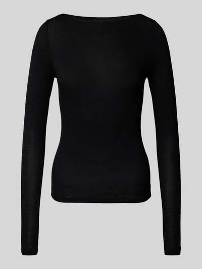 WEEKDAY Longsleeve mit U-Boot-Ausschnitt Black 1