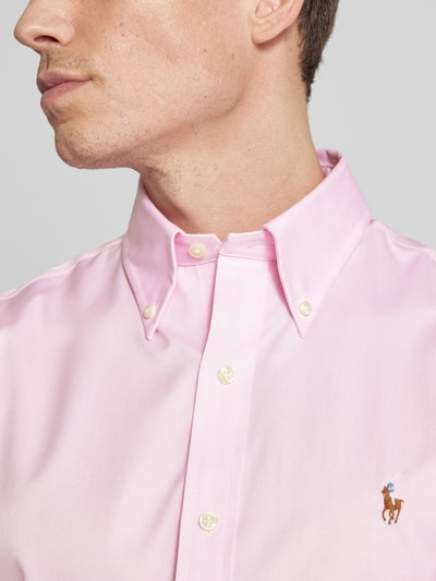 Polo Ralph Lauren Slim fit zakelijk overhemd met labelstitching Rosé - 3