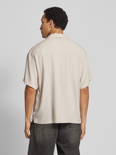 Jack & Jones Relaxed Fit Freizeithemd aus Viskose-Leinen-Mix Modell 'WAYNE' Offwhite 5