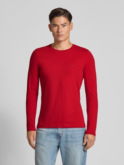 Tommy Hilfiger Slim Fit Langarmshirt aus Baumwoll-Mix Rot 4