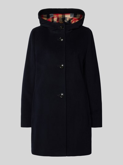 Gil Bret Regular fit lange jas van wolmix met kasjmier Donkerblauw - 2