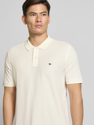 Fynch-Hatton Regular fit poloshirt met logostitching Offwhite - 3