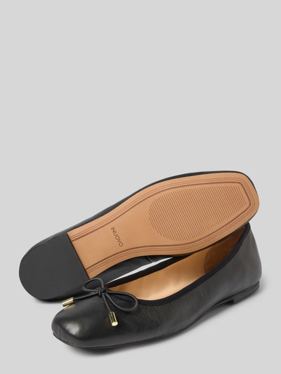 INUOVO Ballerinas aus Leder mit Schleifendetail Black 4