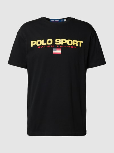 Polo Sport T-shirt z nadrukiem z logo Czarny 2