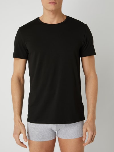 Lacoste Slim fit T-shirt, per twee verpakt Zwart - 3