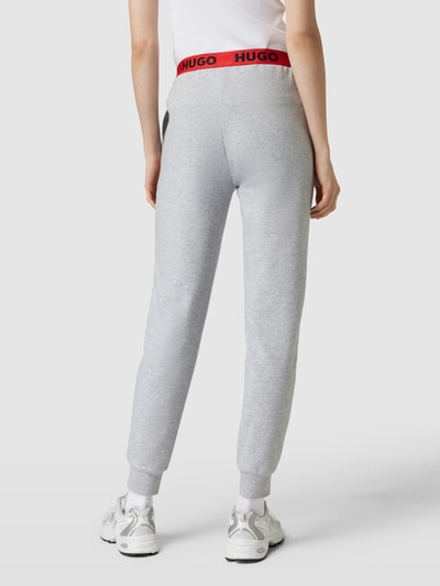 HUGO Sweatpants mit Logo-Bund Mittelgrau Melange 5