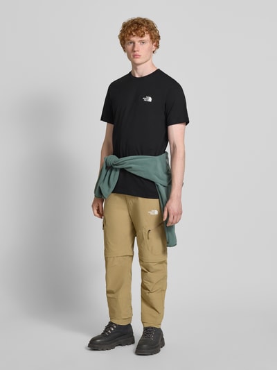 The North Face T-shirt z nadrukiem z logo Metaliczny czarny 1
