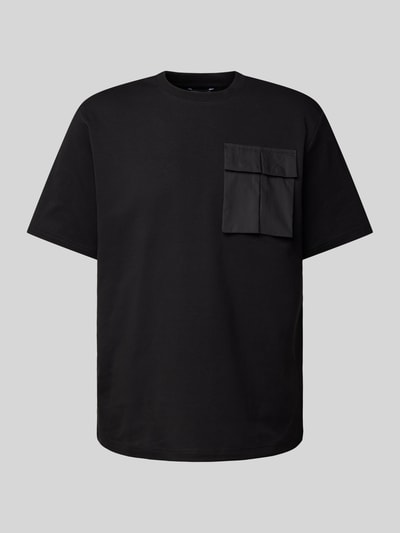 Antony Morato T-Shirt mit geripptem Rundhalsausschnitt Black 2