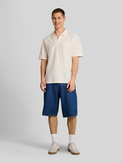 Tom Tailor Denim Regular Fit Poloshirt aus reiner Baumwolle Weiss 1